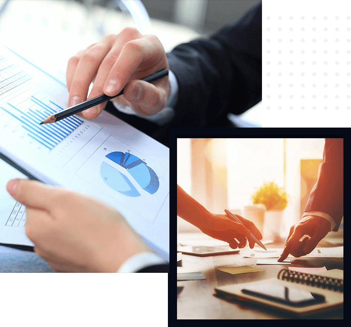 Analysing data with visual charts on paper